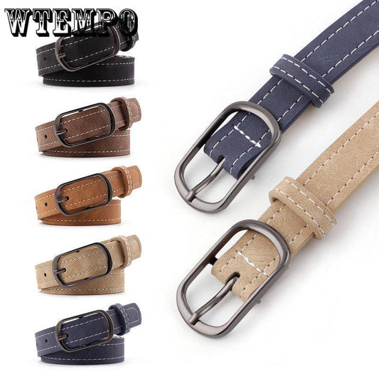Belt Women Fashion Leather Waist Band Needle Square Buckle All-match