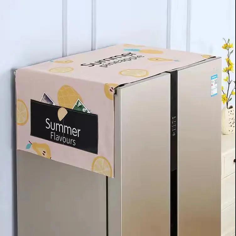 Refrigerator Dust and Oil Cover Cloth Refrigerator Cover Dust Cover Home Decoration Refrigerator Hanging Bag