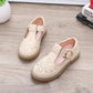 Girl's Soft Soled Hollow Out Breathable Single Shoes Girls' Non Slip Solid Color Princess Shoes