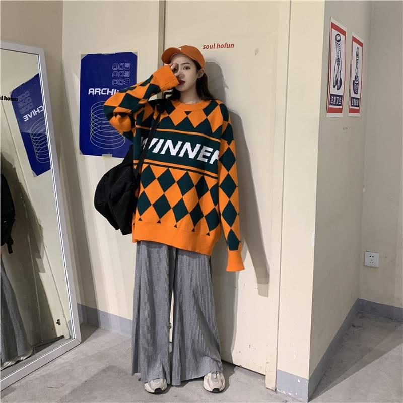 Korean Wild Thickening Autumn and Winter Pullover Sweater Women Loose Long Sleeved Sweater