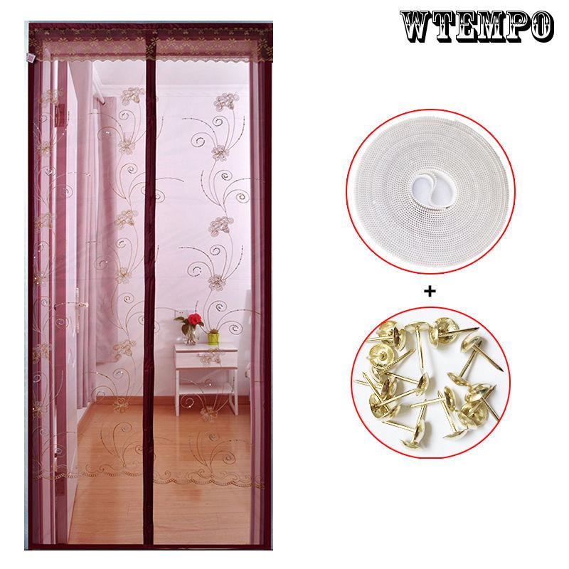 Cute Cartoon Pattern Anti-mosquito Curtain Summer Magnetic Screen Door Mosquito Net