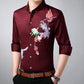 Men's Long Sleeve Slim Shirt Korean Fashion Trend Shirt Casual Business British Hair Stylist Clothes