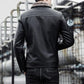 Young and Middle-aged Men's Leather Jacket Winter Fashion Fur One Leather Jacket Plus Velvet Thickening Warm Lapel Men's Leather Jacket