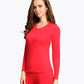 Women Winter Autumn Warm Clothes Thermal Underwear O-neck Tops Pants Tight Thicken Windproof Comfortable Soft Lining Long Sleeve High Elasticity Slim