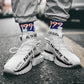 Fashion High-top Breathable Flying Woven Socks, Spring and Autumn Thick-soled Martin Men's Shoes