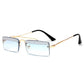 WTEMPO Personalized Eyebrow Metal Square Sunglasses Women Men Fashion Anti-UV Small Frame Sun Glasse