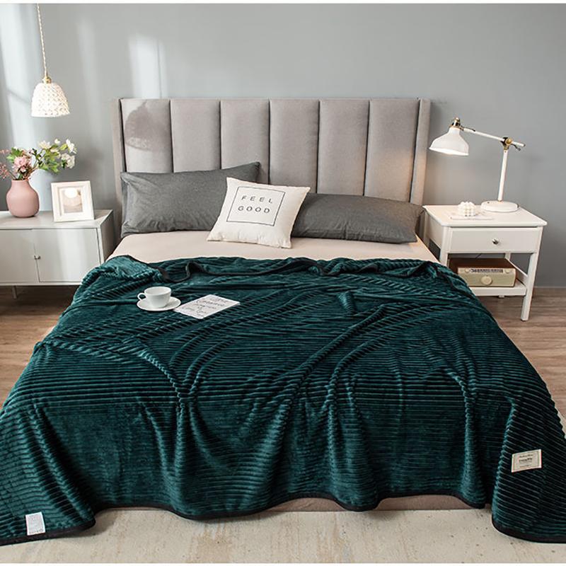 Winter Coral Fleece Blanket Plus Velvet Thick Double-sided Fleece Sheets Flannel Dormitory Single Bed Blanket
