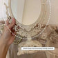 European Retro Embossed Double-sided Mirror Princess Mirror Vanity Mirror Bedroom Desktop Makeup Mirror
