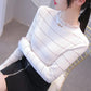 Autumn and Winter Lotus Leaf Collar Long-sleeved Sweater Women's Self-cultivation Bottoming Shirt with Net Gauze and Wood Ears