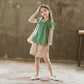 Girls' Suits Summer Clothes Western Style Girl's Shorts Two-piece Short Skirts Middle and Large Children Korean Students