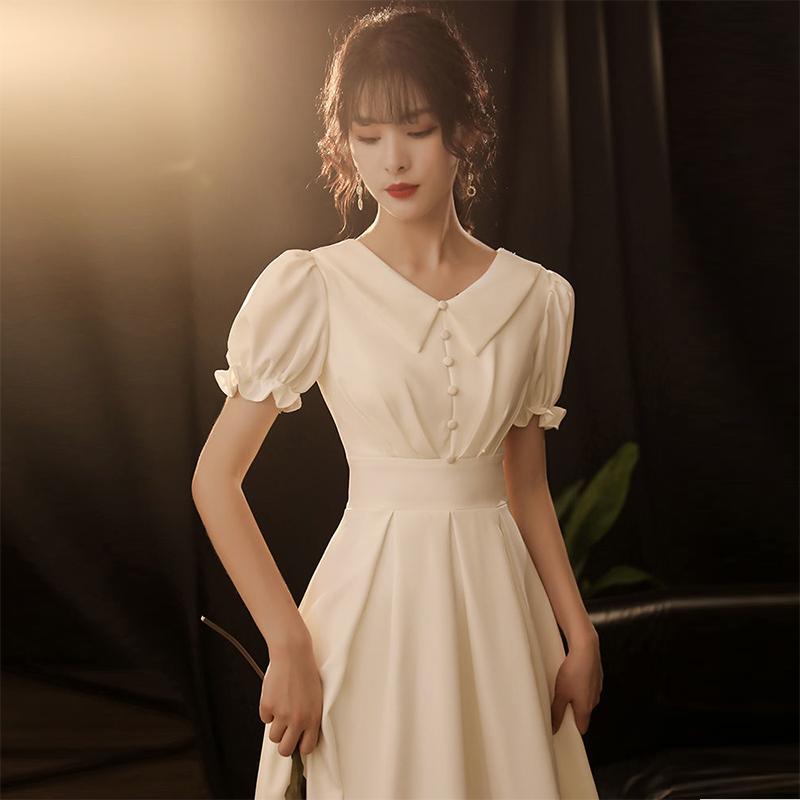 White French Evening Dress Female Banquet Temperament Adult Ceremony Birthday Dress Can Be Worn Usually
