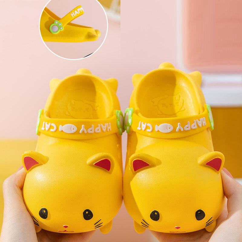 Kid Sandals Slippers Unisex Cartoon Cute Rabbit Slippers 2-7 Years Old Boy and Girl Slippers Yellow Pink Sandals and Slippers