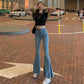 Fashion Long Jeans Pants For Women Flare Trousers Plus Size Denim Female