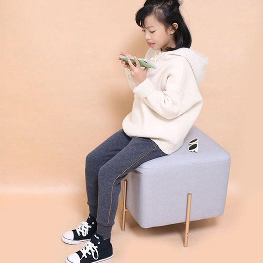 Girls Plus Velvet Sweatpants Winter Clothing Children's One-piece Velvet Padded Pants Large Children's Casual Pants Trousers