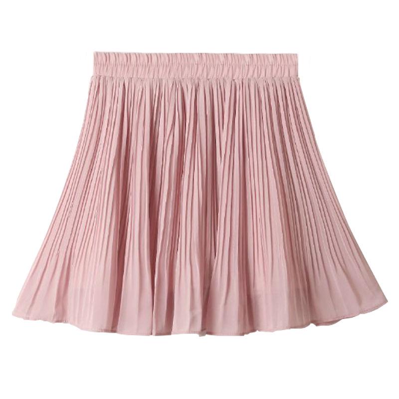 High Waist Chiffon Pleated Skirt Women Summer Mini Skirt Sexy Beach Skirt Short Ladies Skirts
