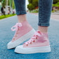 Japanese Ribbon Small White Shoes Summer Student Trend High-top Canvas Shoes Women