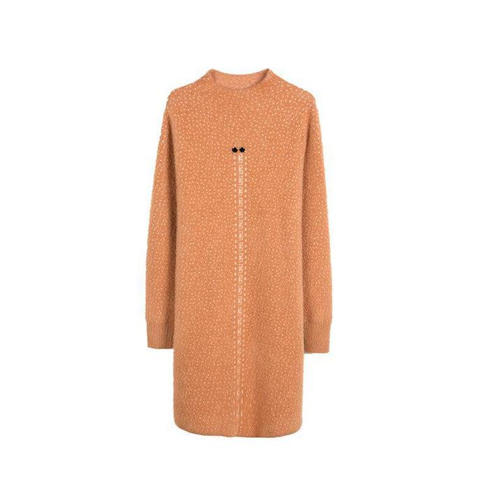 Loose and Versatile Mid-length Bottoming Shirt Half High Collar Fall/winter Pullover Blouse Solid Color Thick Sweater Women