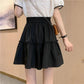 Fungus Edge Skirt Women's Summer Elastic Waist Cover Crotch A-line Short Skirt All-match Beach Short Skirt