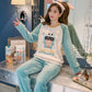 Ladies Autumn/winter Flannel Thickened Pajamas Cute Sweet Warm Coral Fleece Send Storage Bag Home Service