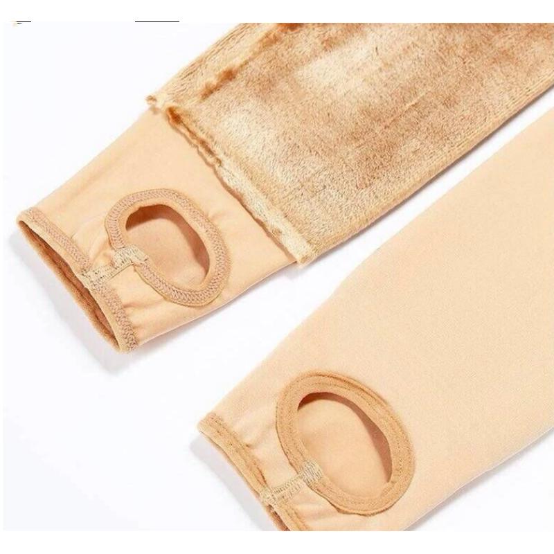 Ladies Winter Plus Velvet Thickening Leggings Light-legged Artifact Outer Wear Thermal Trousers Thin Legs Slightly Pressed Warm Elastic Leggings