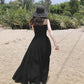 Summer Slim Sling One-shoulder Dress Women's Long Skirt Big Pendulum Little Black Dress Beach Holiday Dress Sexy Cute Dress