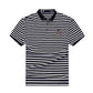 Fat Male Plus Fat Plus Size Striped Loose Short-sleeved T-shirt Fat Male Lapel Half-sleeved Polo Shirt