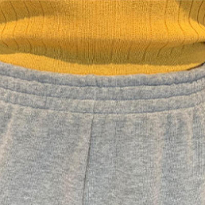Women's Gray Sweatpants All-match Spring and Summer Loose Loose Feet and Thin Three Bars Casual Sweater Pants