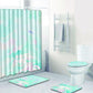 4-piece Shower Curtain and Cushion Bathroom Set Shower Curtain Non-slip Bath Mat Toilet Seat Cover Carpet Home Decor