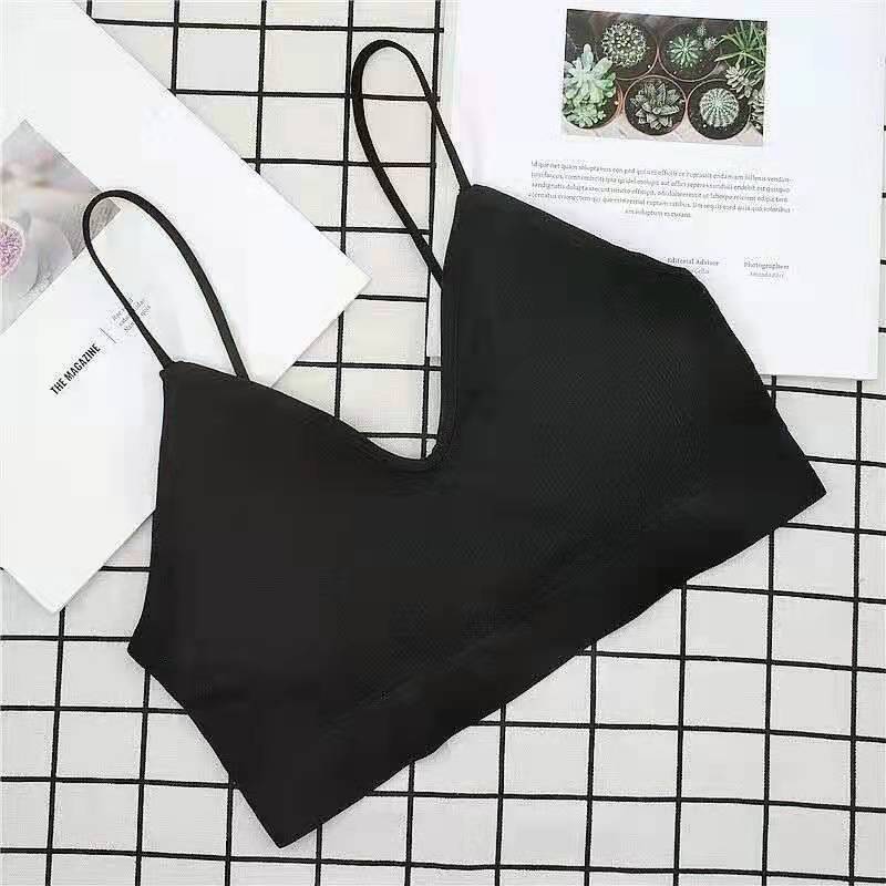 Korean Version of The Anti-glare Fashion Sweet and Sexy Breathable Threaded Sling Beautiful Back Vest Tube Top No Steel Ring Bra