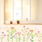 Flower bone skirting porch bathroom corner TV decorative wall stickers