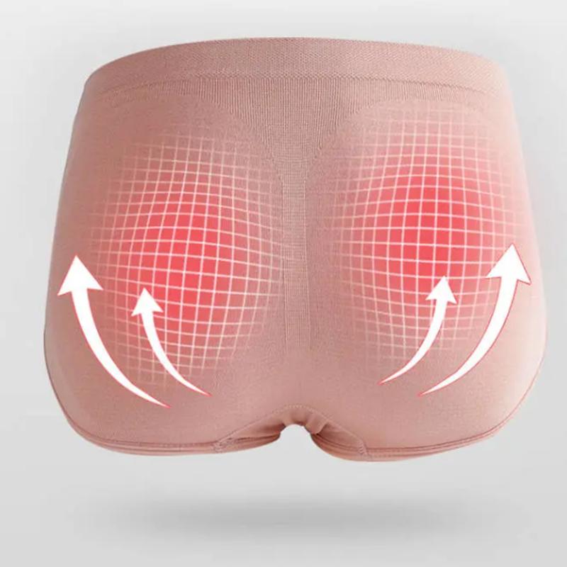 4 Pcs Women's cotton Mid-waist solid Warm belly Underwear Cotton Stalls Hips seamless panties Lower Abdomen Slimming Postpartum Breathable Underwear
