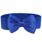 Elastic Belt Ladies Chiffon Bow High Elasticity Snap Wide Belt