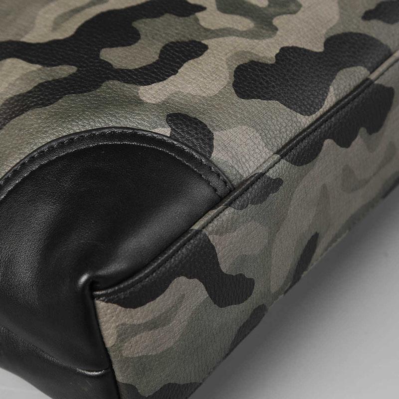 Business Briefcase Men Camouflage PU Leather Zipper Waterproof Handbag Shoulder Bags Messenger Bag