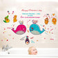 Dolphin fish bathroom glass room decoration kindergarten romantic happy valentine's day wall sticker