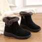 Winter Plus Velvet Warm Soft Non-slip Women's Shoes Short Tube Flat Cotton Boots