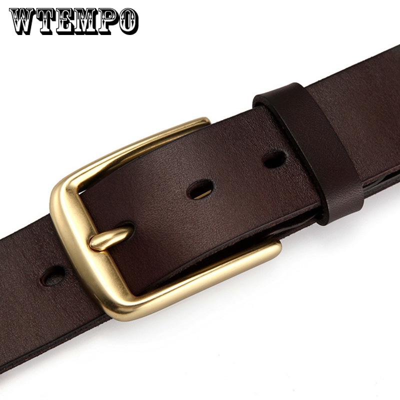 Belts for men high quality cow genuine leather vintage designer pin buckle belts luxury