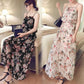 Fashion Sweet Beach Backless Dress Boho Long Floral Dress Women's Summer Camisole Dress Women