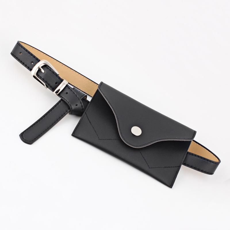 Fashion women leather waist bag mini mobile phone bag big waist belt belt pu belt