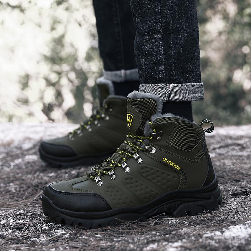 Winter Plus Velvet Thick Warm High-top Hiking Shoes Large Size Shoes Fashion Men's Winter Boots