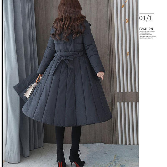 Women's Cotton-padded Jacket 2021 Jacket Women's Mid-length Korean Style Over-the-knee Cotton-padded Jacket Winter Jacket To Increase Thickening