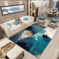Abstract Art Ink Painting Carpet Water Absorption Door Floor Living Room Mat Carpets for Living Room