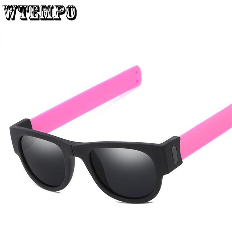 WTEMPO Personality Colored Glasses Leg Polarizer Sunglasses Women Fashion Anti-UV PC Sunglasses Wome