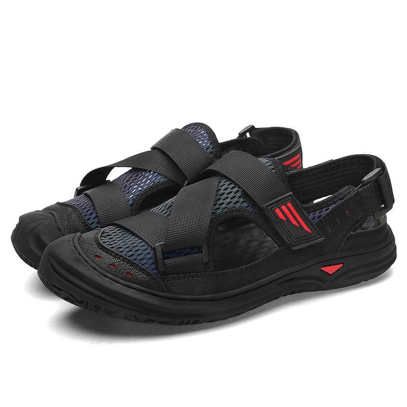 Men's Sandals Trend Breathable Soft Bottom Fashion Hole Outdoor Beach Sandals Men Relaxed and Comfortable