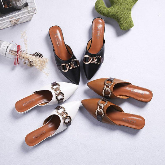 Plus Size 35-41 Women Shiny Slippers Outdoor High Heels Bohemian Beach Wear-resistant Non-slip Office Lady Plat Sandals