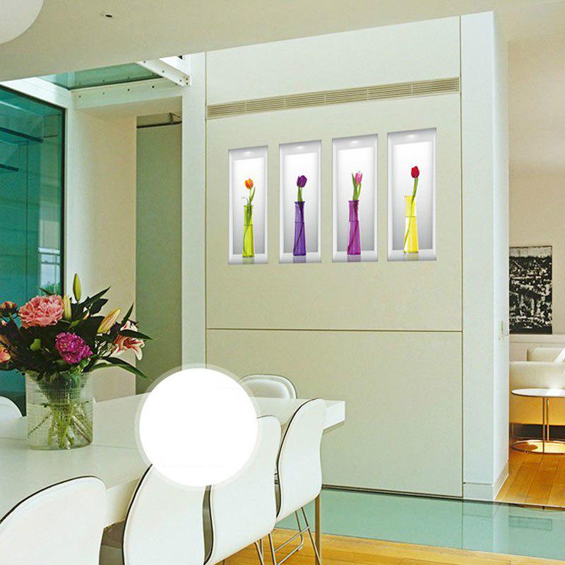 Sticker Three-dimensional Vase Wall Stickers Home Decor Living Room Office Window Decal