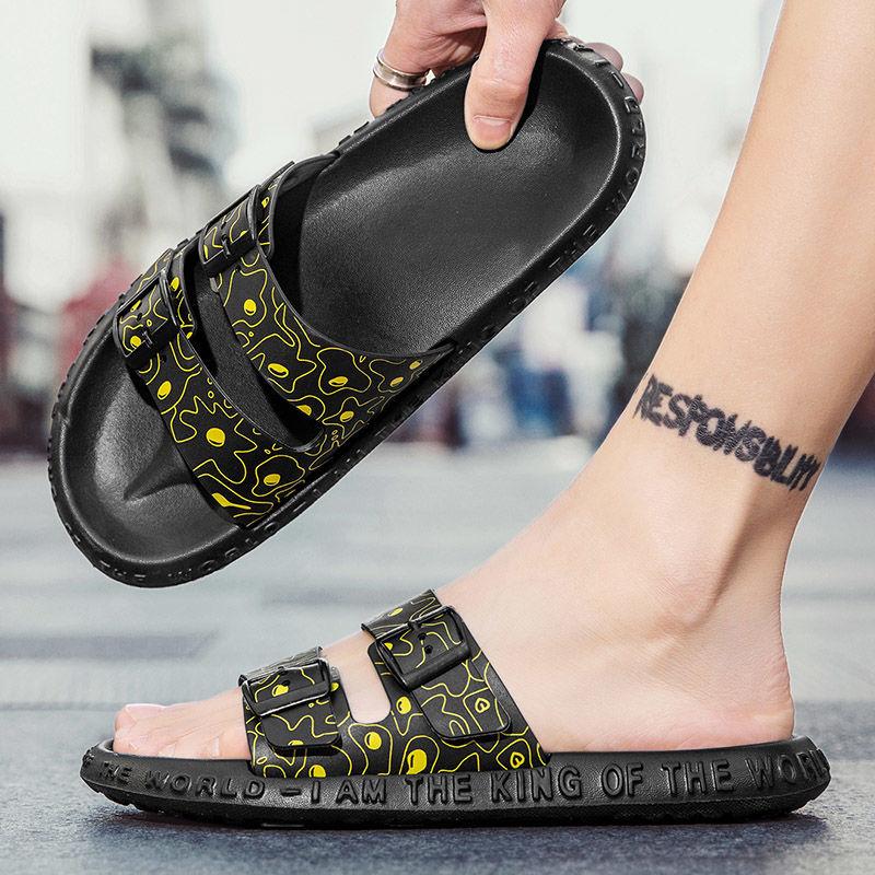 Men's Summer Non-slip Slippers Trend Fashion Outdoor Beach Sandals Men's Home Bathroom Non-slip Slippers
