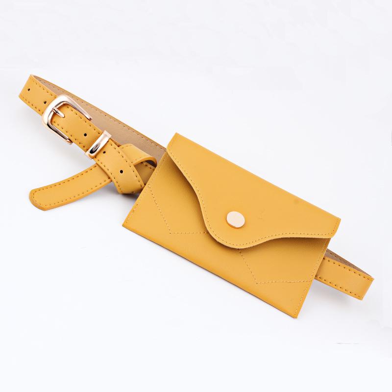 Fashion women leather waist bag mini mobile phone bag big waist belt belt pu belt