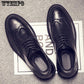 Men's Leather Shoes Brock Casual British Breathable Hair Stylist Wedding Shoes