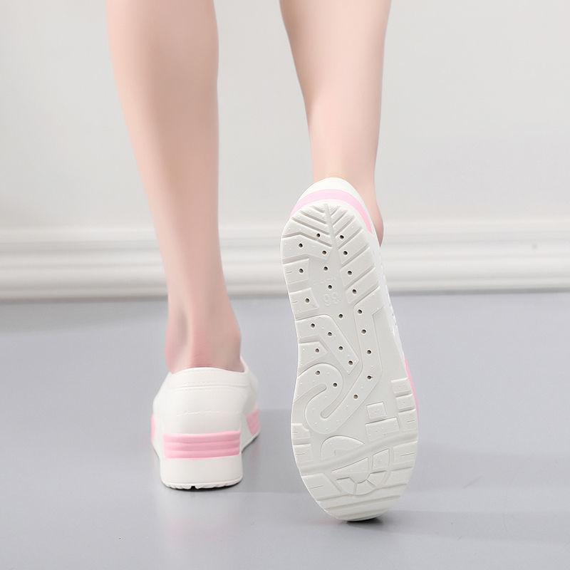 Summer White Thick-soled Girls Sandals Hollow Baotou Hole Shoes Breathable Beach Shoes Waterproof Non-slip Sunny Rain Boots