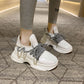 White Sneakers Women Shoes Ulzzang Chunky Sneakers Platform Vulcanize Shoes Woman Tenis Feminino Breathable Mesh Dad Shoes